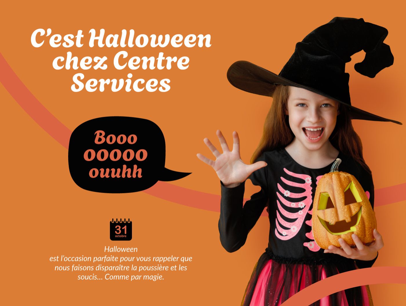 Photo de la dernière actualité - 🎃 À Halloween, les tâches ménagères prennent peur avec Centre Services !
