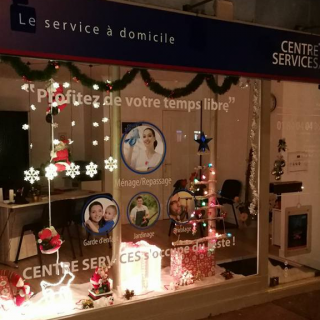 Décoration de notre vitrine pour les fêtes