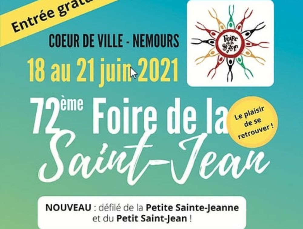 La Foire de la Saint-Jean à Nemours du 18 au 21 juin 2021