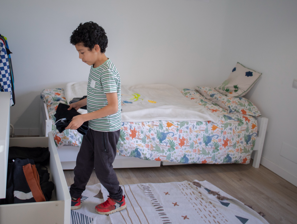 Child one day at home