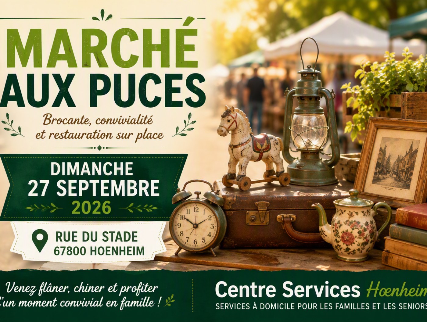 Marché aux puces de Hoenheim : rendez-vous rue du Stade le 27 septembre 2026