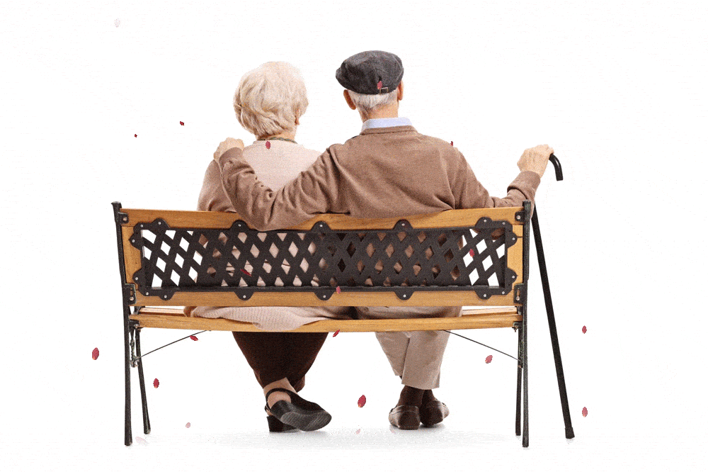 Personnes assises sur un banc