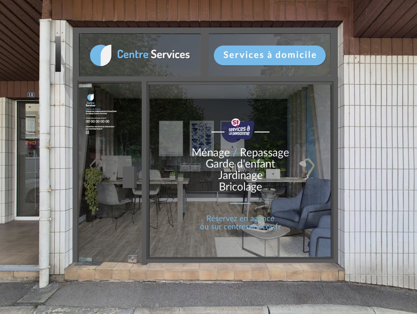 Devanture de l'agence