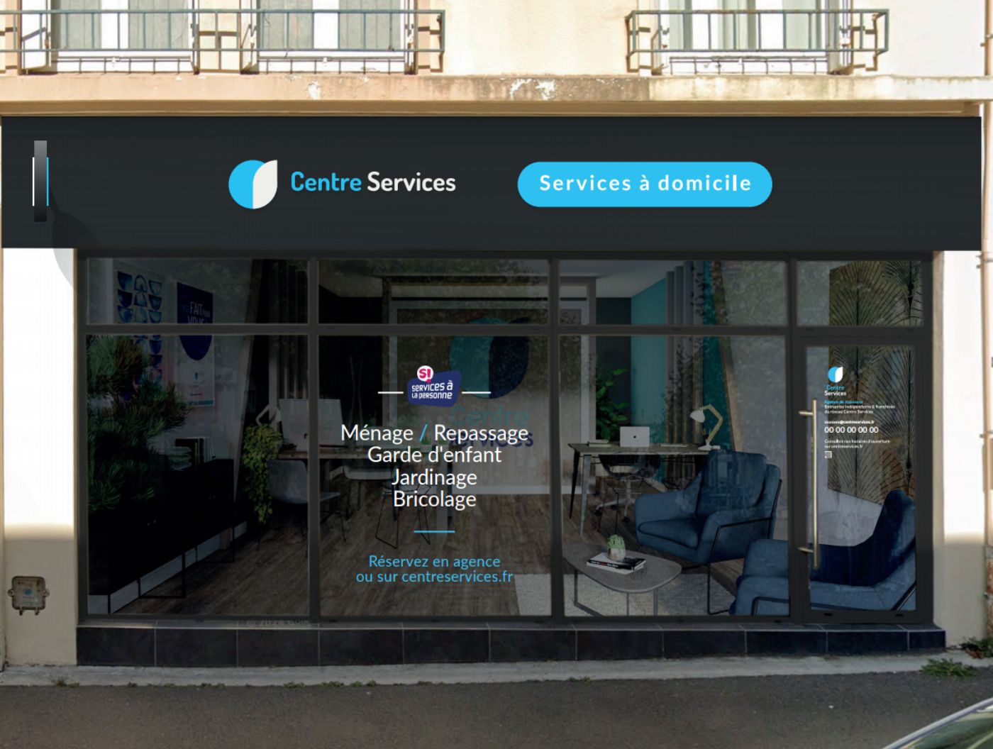 Devanture de l'agence