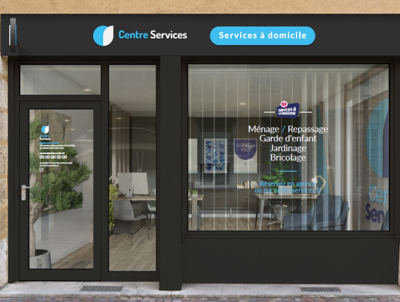 Devanture de l'agence